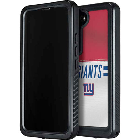 NFL New York Giants White Striped Galaxy S24 Waterproof Case